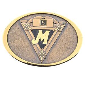 Moormans Livestock Feed Belt Buckle Vintage 5 Years Employee Anniversary Western